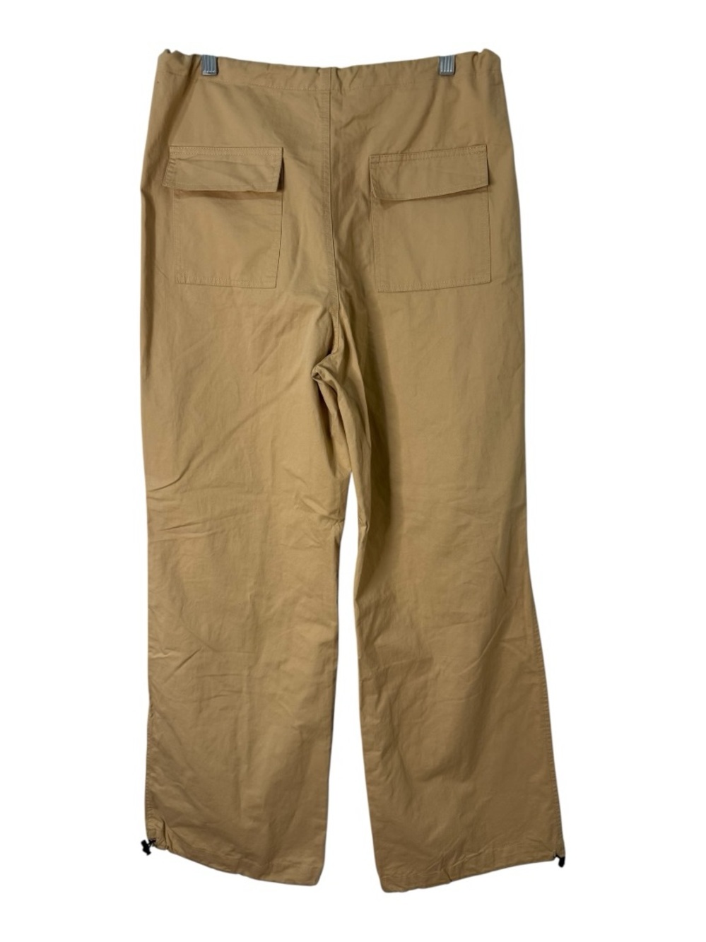 Commense NWT Khaki Cotton Wide Leg Parachute Pants Utility Cargo Size Small - Picture 4 of 8